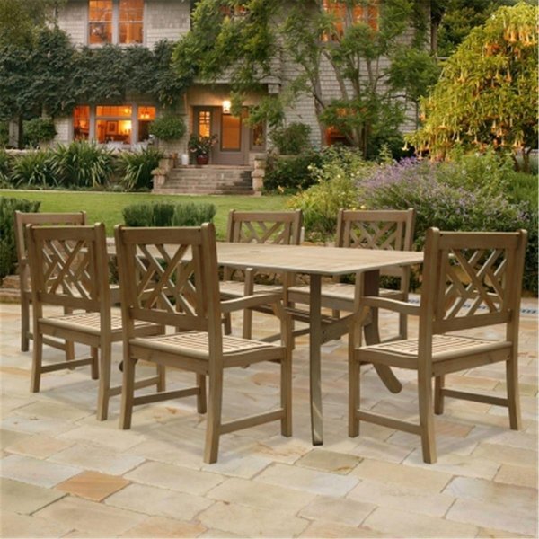 Renaissance Renaissance Outdoor 7-piece Hand-scraped Wood Patio Dining Set  - V1300SET3 V1300SET3